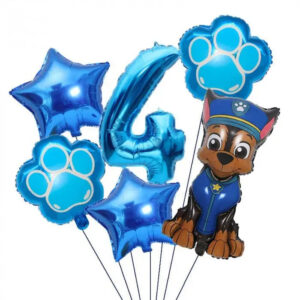 Decoration anniversaire Pat Patrouille kit ballons 4 ans Chase