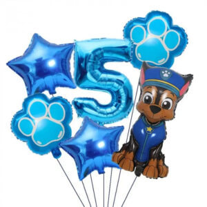 Decoration anniversaire Pat Patrouille kit ballons 5 ans Chase