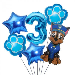 Decoration anniversaire Pat Patrouille kit ballons 3 ans Chase