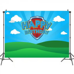 Decoration anniversaire Pat Patrouille toile de fond paysage