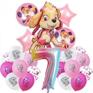Decoration anniversaire Pat Patrouille kit ballons 7 ans Stella