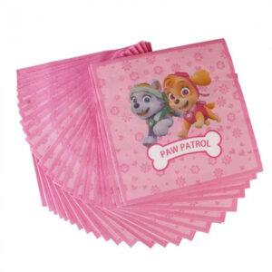 Decoration anniversaire Pat Patrouille serviettes Stella et Everest