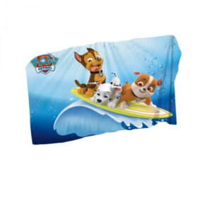 Serviette de plage Pat Patrouille Ruben Chase et Marcus font du surf