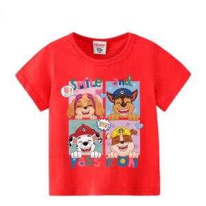 T Shirt Pat Patrouille Souris avec les chiots rouge